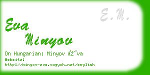 eva minyov business card